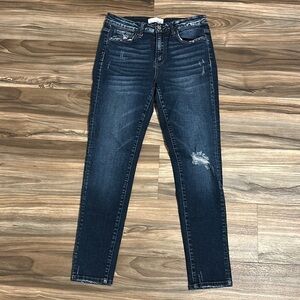 Vervet High Waisted Skinny Jeans Women’s 29 Dark Denim Whisker Wash